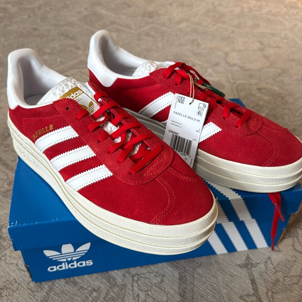 Adidas Women's Red Gazelle Shoes